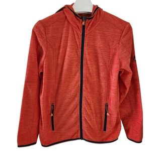 MCKINLEY Orange Hooded Full Zip Fleece Jacket Outdoor Hiking – women’s l